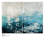 'Alice Cescatti Submerge I' Diptychon - Säuregeätzt, Ölfarbe auf Blattsilberplatte - 120 x160 cm