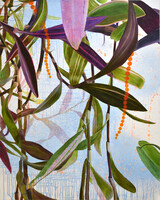 'My houseplants 5' - Öl, Acryl und Nylonfasern auf Leinwand – 150 x 120 cm.