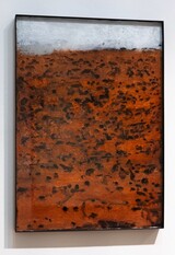 Third Reality, 2023 Acryl, Pigment, Harz auf Holzplatte 81.5 × 59.8 × 5 cm