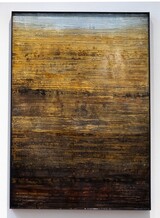 Memory of Strata, 2023 Acryl, Pigment, Harz auf Holzplatte 81.5 × 59.8 × 5 cm