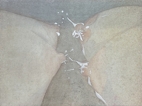 Double, Watercolor on Canvas, 30 x 40 cm, 2023