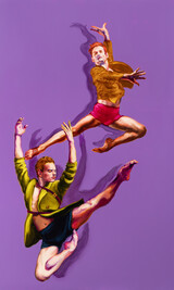 Sala Lieber, Royal Dancers, 2024, Öl auf Leinwand, 200 x 120 cm