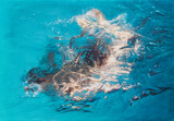 Sigrid von Lintig, Silver Surfer, 2024, Pigmente und Acrylbinder auf Leinwand, 45 x 65 cm