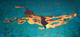 Sigrid von Lintig, Chimära, 2025, Pigmente und Acrylbinder auf Leinwand, 40 x 85 cm