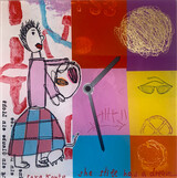 Cora Korte, “for good times…XIX”, Hinterglasmalerei, 20 x 20 cm