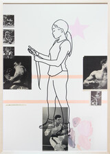 Hallensport, 2019, Collage/Mixed Media, 100 x 70 cm, gerahmt