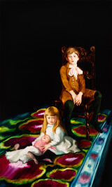 Sala Lieber, Meine kleine Schwester, 2025, Öl auf Leinwand, 200 x 120 cm