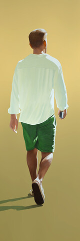 Kirsten van den Bogaard, 12:28:21h, 2025, Acryl/Dibond, 150 x 75 cm