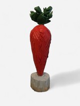 Karotte rot, Holz-Pappel, Höhe 78 cm, 2024