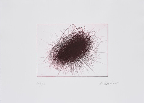 Arnulf Rainer, Kosmos 2,Aquatintaradierung auf Velin. 68&50 cm.