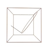 Anne Rose Regenboog 'Cube' wall object metal wire 20 x 20 cm.