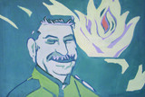 Ulrich Baehr, Stalin, 1966, Leimfarbe auf Leinwand, 80 x 100cm copyright Bertrand Michau