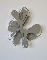 Andreas Kocks, two of us #2459SA 2024, Stahl, galvanisiert, Acrylfarbe, 43 x 35,2 x 3,2 cm