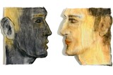Between the ears