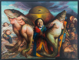 Yongbo Zhao: &#34;Der Himmel weint&#34;, 2024, Öl/Leinwand, 180 x 240 cm