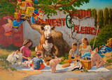 Hartmut Kiewert: &#34;Picknick IV&#34;, 2024, Öl/Leinwand, 190 x 270 cm