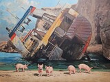 Hartmut Kiewert: &#34;Strand III&#34;, 2025, Öl/Leinwand, 120 x 160 cm