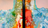 Erdo Sam &#34;BRUCHSTELLE DER EVOLUTION&#34;, 2025, Acryl auf Leinwand, 280 x420 cm
