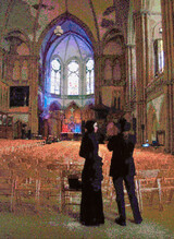 Römer + Römer „Nach der Andacht zum Wave-Gothik-Treffen“, 2016, Öl auf Leinwand, 150 x 110 cm