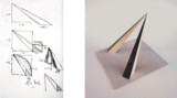 Rainer Thurau &#34;GRAVITY&#34;, 2024, Modell und Skizze des entstehenden Werks
