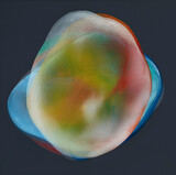 MICHELLE CONCEPCIÓN, hybrid fade1, 130x130cm acrylic on canvas 2015