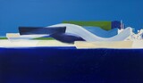 Susanne Zuehlke, Shore line, 2024, Eitempera auf Nessel, 70 x 120 cm