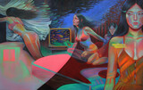 Martine Johanna Turn Off The Night Lights acrylic on linen 119x190 cm