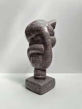 Skulpturenspot_ MYRIAM SCHAHABIAN Twin, 2024 Stoneware, engobe, hand-printed, glazed 64 cm Durchmesser 35 cm