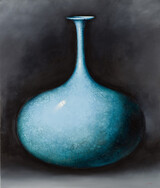 200 x 170, Öl Leinwand, Alte türkise Vase, 2023