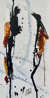 Sidika Kordes, disruption 23, Mischtechnik auf Papier, 30 x 60 cm, 2022