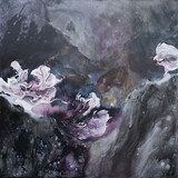 Françoise Wattré, Fight of the elements, Acryl, Pigmente auf Leinen, 100 x 100 x 4 cm, 2023