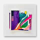 Daniel Lisson, colors in space no 40, Papier, 50 x 50 cm, 2025