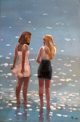 Anna Chulkova, ohne Titel, Öl, Acryl auf Leinwand, 60 x 40 cm, 2019