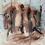 Sidika Kordes, disruption 50, Mischtechnik auf Papier, 30 x 30 cm, 2023