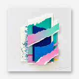 Daniel Lisson, colors in space no 52, 2025, Mixed Media on Paper, 30 x 30 cm