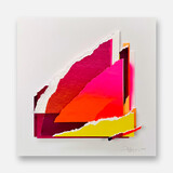 Daniel Lisson, colors in space no 62, Papier, 50 x 50 cm, 2025