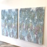 Jo Pellenz, CROWD 1 und 2, Papier, Acryl, Leinwand je 120 x 160 cm, 2023