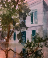 Mahssa Askari The Sea House 2025 Mixed media auf Leinwand 60x50cm