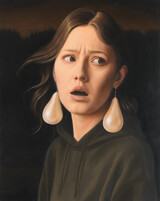 G 25 14, Perlmutt, 2025, Acryl und Öl auf MDF, 50 x 40 cm