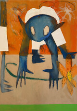 galerie lauffer Leandro Cultraro In Hoffnung zurückgelassen 2025 Acryl, Öl, Kreide auf Leinwand 200x140cm