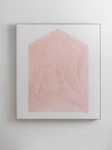 Casa I, 2025, Tusche auf Papier, 140 x 120 cm, gerahmt Kastanie Natur