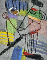 Verquerer Kopf 1, 2025, Öl auf Leinwand, 50x40cm