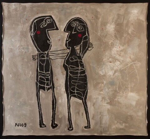 2009 L06,jeder ist anders gestrickt, 160x180cm