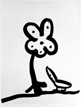 EunNim Ro, 1990, Frühling, Lithografie auf Bütten, 2 Farben, signiert, datiert, nummeriert, Blatt 90x70cm, Aufl. 60