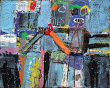 Bunte Gruppe, 2022, Öl Mischtechnik auf Leinwand, 80x100cm