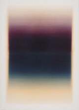 Edda Jachens, SCHICHTUNGEN 100425 - 2025, Aquarell auf Büttenpapier im Objektrahmen mit Mirogard-Glas, 96,5 x 68 cm