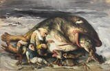 Yongbo Zhao: "Die Korruption gedeiht überall I", 2015-2025, Öl/Leinwand, 180 x 280 cm
