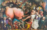 Yongbo Zhao: "Die Regie gerät außer Kontrolle V", 2020-2025, Öl/Leinwand, 180 x 280 cm