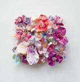 'Flower Bonanza' pink on white 70x700x 40cm 2025