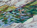 Im Fluss, 2025, Eitempera auf Leinwand, 60 x 80 cm